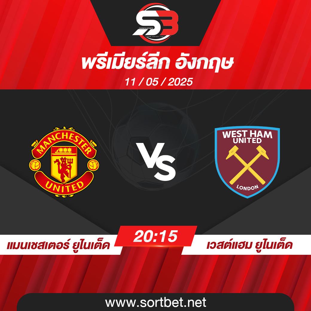วิเคราะห์บอล แมนเชสเตอร์ ยูไนเต็ด พบ เวสต์แฮม ยูไนเต็ด